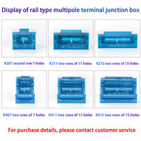 Bms — série 211 de bornes de jonction 2 en 11 sorties, boîte de jonction modulaire en rail guide britannique, boîte de jonction étanche, de haute qualité, 2 en 11 sorties