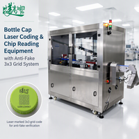 Équipement intégré de marquage laser et de lecture de puces pour bouchons de bouteilles intelligents avec système de traçabilité anti-contrefaçon à grille 3x3
