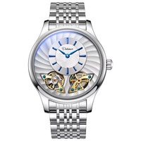Nouvelle Arrivée 2026 Montre Automatique Bracelet Cinq Maillons Lunette Lisse Cadran Ondulé Montre-Bracelet Homme Anniversaire