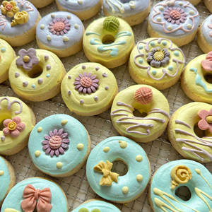 Kuzu süt erişte Donuts Pet el yapımı aperatifler kedi ve köpek diş taşlama bisküvi dekoratif yemek seti plaka - Product Image 5