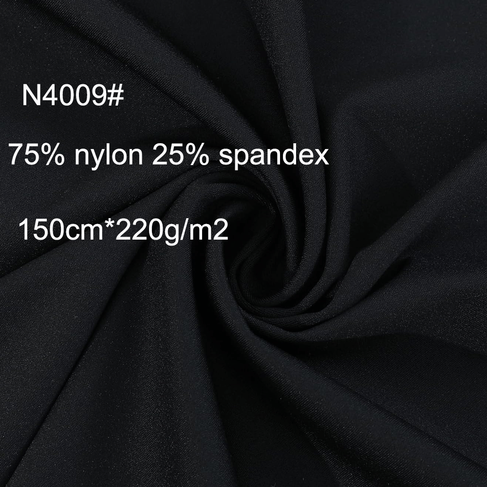 Wholesale Soft Knitted Spandex 25 Nylon 75 Double Faced Free Cut Soft Stretch Yoga Fabric for Sports Swimwear, Underwear Yoga