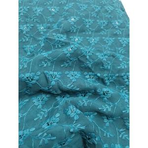 Tela de Encaje Schiffli Georgette de Diseño de la Mejor Calidad, Bordado Floral, Textil Transparente y Elegante para Prendas Étnicas y Occidentales - Product Image 2