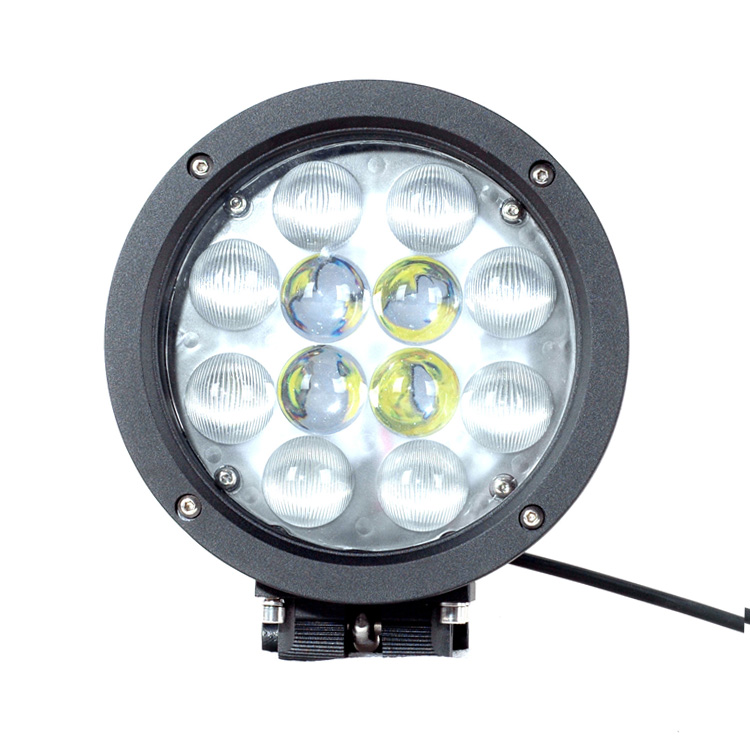 Оптовая продажа, суперъяркий Автомобильный светодиодный фонарь 12 В, 24 В, 7 дюймов, 7 дюймов, 60 Вт, прожектор заливающего света для лодки, грузовика, Джип, внедорожника 4x4