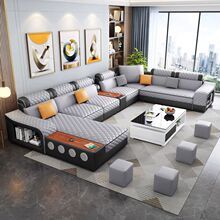 ファブリックソファ 洗濯不要 テクノロジー生地 カウチソファ コーナー型 モダン シンプル リビングルーム 多機能家具 - Product Image 4