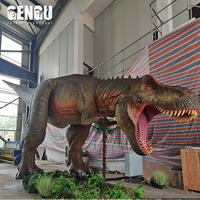 GENGU 10M T-rex Modèle de dinosaure animatronique, nouvelle technologie de haute simulation, statue de dinosaure grandeur nature personnalisée pour parc à thème
