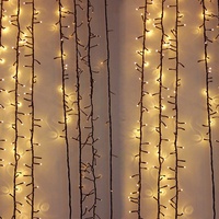 900 guirlande décorative à guirlande LED 3x3m étanche fée LED rideau lumineux pour les décorations de fenêtre de noël en plein air