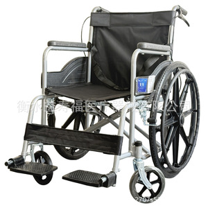Fauteuil roulant manuel pliable léger et portable Yishoufu pour personnes âgées et handicapées avec roues intégrées et siège rembourré standard - Product Image 1