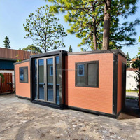 Module de bureau extensible à double aile pour maison conteneur