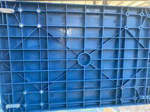 헤비 듀티 4 륜 접이식 카트 400kg 적재 용량 플랫 플라스틱 플랫폼 핸드 트럭 맞춤형 OEM 저장 트롤리 - Product Image 4