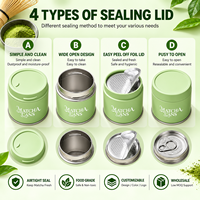 Boîte en fer blanc personnalisée GC-30g 40g avec couvercle spirale, imprimée et gaufrée, pour matcha, café, thé, épices, protéines en poudre