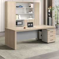 Muebles de oficina modernos, mesa de ordenador ejecutiva de madera gruesa de alta calidad, cajones de características duraderas para edificio de oficinas, muebles de oficina, estilo ejecutivo, de alta calidad