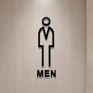 דקו סימן יוקרה הוביל צלחות דלת דלת משרד אקריליק 3D מודרני & מספר בית עמיד למים עבור חדר אמבטיה וילה & שימוש במלון - Product Image 3