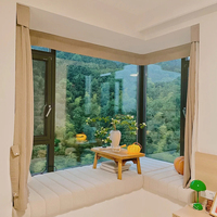 Ventanas Fijas de Aleación de Aluminio con Certificación Passivhaus, Rotura de Puente Térmico, Doble Acristalamiento, Ultra Bajo Consumo Energético, para Edificios de Viviendas