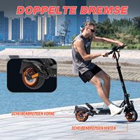 Trottinette électrique pliable portable RCB D5 48V 27Ah avec batterie, capteur contrôlé par application, certifiée CE, 250W pour l'UE, 500W pour l'UE, étanche