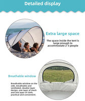 Tente de plage automatique instantanée E-RIKE Ultralight UV Protsction Sunshade Summer Beach Tent