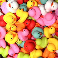 Canard en caoutchouc pour le bain des enfants, jouet flottant pour piscine, jouet personnalisé avec logo imprimé, canard jaune à paillettes colorées et sonore