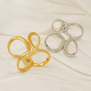 Zogxin Geometric <b>Adjustable</b> <b>Bracelet</b> Gold And Silver Zinc Alloy Unisex Party Jewelry - Product Image 2