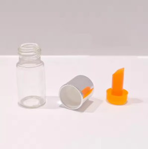 Bouteille en verre à double compartiment avec bouchon à vis pour poudre lyophilisée et essence liquide, la plus vendue - Product Image 3