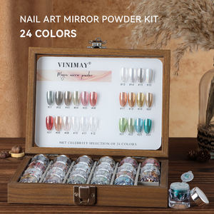 Vinimay - Juego <span class=keywords><strong>de</strong></span> 24 Colores <span class=keywords><strong>de</strong></span> Polvo <span class=keywords><strong>de</strong></span> <span class=keywords><strong>Uñas</strong></span> Cromado Transparente, 4 Estilos, Empaque en Caja, Polvo <span class=keywords><strong>de</strong></span> <span class=keywords><strong>Uñas</strong></span> Cromado Dorado Espejo Láser Luz <span class=keywords><strong>de</strong></span> Luna - Product Image 1