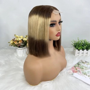 شعر مستعار بوب شفاف بالجملة من الدانتيل الأمامي، شعر بشري فيتنامي خام ناعم ومستقيم، مورد رائج للشحن المباشر - Product Image 4