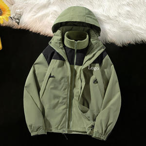 Chaqueta cortavientos personalizada con cremallera completa para hombre deportes al aire libre chaqueta cortavientos impermeable de manga larga para hombre - Product Image 4