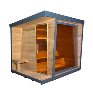 Sauna exterior de madera de abeto carbonizada con calentador eléctrico, 10% de descuento, precio económico. - Product Image 4
