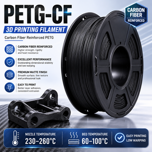 Filamento PETG-CF LONQI para Impresión 3D, 1.75mm, 1kg, Fibra de Carbono PETG, Resistente a la Intemperie, Rollos de Plástico para Impresora 3D - Product Image 2