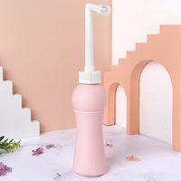 Pulvérisateur de bidet portable rose de luxe 500 ml, pulvérisateur de toilette à main, bouteille de lavage de voyage, accessoire d'hygiène personnelle pour salle de bain