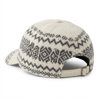 Casquette de baseball rétro en mélange de laine jacquard, bicolore, 6 panneaux, style vintage Oxford, personnalisable avec broderie, unisexe, motif feuille sportif
