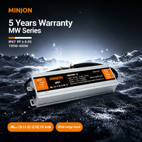 Prix d'usine pour alimentation étanche IP67, transformateur de driver LED, PFC actif, SMPS à PF élevé, entrée 90-264V, sortie 12V simple