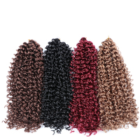 Pour Freetress vague d'eau Crochet tresses Extension de cheveux Magic Curl 18 pouces synthétique crépus profond bouclés tresses