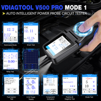 Kit de Prueba de Cables VDIAGTOOL V500Pro, Probador de Relés de 12v y 24v, Probador de Fusibles para Automóviles, Herramienta de Prueba de Circuitos Todo en Uno