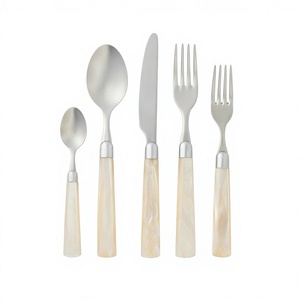 Stainless Steel Cutlery Set Flatware Set Spoon Set New Arrival Brass Dessert Spoon Flatware Silver Cutlery Hot sale product - Product Image 1