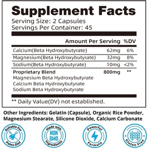 แคปซูลคีโตนภายนอกร่างกาย 60 หน่วยบริโภค ยาเม็ดคีโต ช่วยเพิ่มพลังงาน ส่งเสริมภาวะคีโตซีส ใช้เป็นเชื้อเพลิงเพื่อสมรรถภาพทางจิตและร่างกาย - Product Image 4