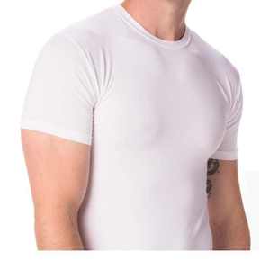 เสื้อคอกลมแขนสั้นสำหรับผู้ชายเสื้อสีพื้นเสื้อซับในกันเหงื่อสำหรับเล่นกีฬาฟิตเนส - Product Image 5