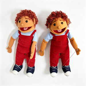 Marioneta de personaje infantil personalizada, marioneta de ventrilocuidador, marioneta de peluche para niños, marioneta con boca móvil, set de marionetas de mano para niños - Product Image 2