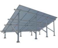Support de montage de panneau solaire en aluminium durable de haute qualité YUJI, système de montage au sol pour carport solaire galvanisé à chaud, résistant au vent de 60 m/s