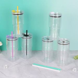 Gobelet isotherme en plastique à double paroi de 40 oz avec poignée, disponible en stock pour les stands de jus et les entreprises de kiosques commerciaux - Product Image 6