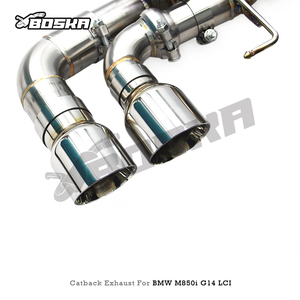 Silenciador de Escape Catback Personalizado con Válvula para M850/M850i LCI G14/G15/G16 4.4TT 2020-2024, Acero Inoxidable Boska con Acabado Pulido de 1.5mm - Product Image 6