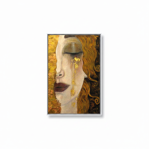 Printed Canvas Artwork: The Golden Tears by Gustav Klimt,<b>WHITE</b> FRAMED CANVAS - Product Image 2