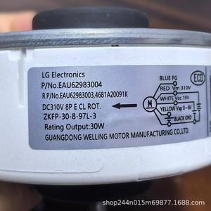 มอเตอร์ภายในเครื่องปรับอากาศแอลจี รุ่น Eau62983004 Zkfp-30-8-97l-3 Dc 310v 30w อะไหล่ไฟฟ้า - Product Image 1