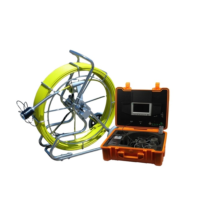 Witson Mini CCD Sewer Video Pipe Drain Cleaner Inspection Snake Camera 60m (200ft) Cable with Meter Counter and Memory Card