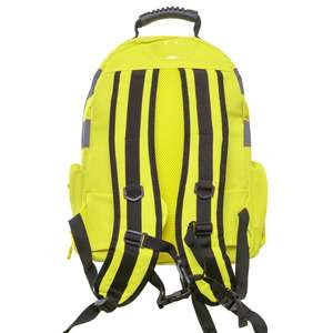Sac à dos de travail extérieur jaune Oxford pour femmes, sac à dos RPET, cyclisme, sécurité, sac à dos haute visibilité, sac à dos d'étudiant, sac à dos pour ordinateur portable - Product Image 4