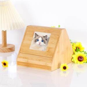 Fournitures funéraires chat <span class=keywords><strong>chien</strong></span> boîte commémorative petit animal de compagnie cadre <span class=keywords><strong>photo</strong></span> en bois massif table urne en bois pour animaux de compagnie - Product Image 2
