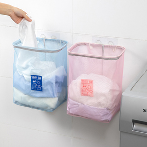 New folding laundry basket dirty clothes storage basket household wall-mounted clothes storage organizer
