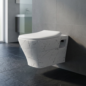 Inodoro Monobloque de Una Pieza para Baño, Color Blanco, Doble Descarga, Montaje en Suelo, para Villa, América del Norte - Product Image 2