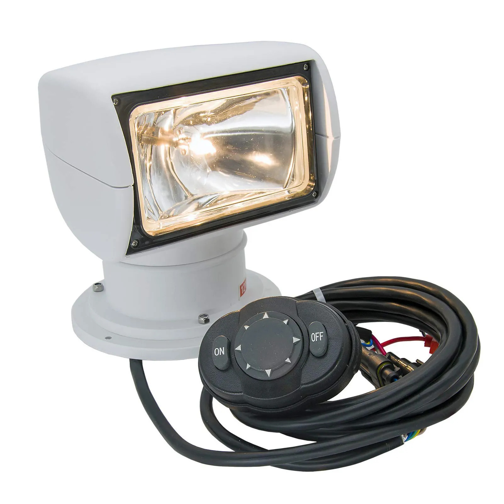 Boat Spotlight 12V 24V 100W 2500LM Rotate Remote Control Marine Portable Halogen Search Light