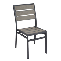 Ensemble de mobilier de salle à manger d'extérieur de qualité commerciale en bois de teck et plastique, résistant à l'eau, pour hôtel et patio, en stock à l'entrepôt d'Atlanta