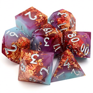 Jeux de société Polyhedral Bord Résine Dnd Dice Set Pour Jeu de Table Cadeau <span class=keywords><strong>Rpg</strong></span> Dice-n15 - Product Image 1