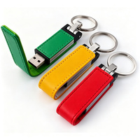 Flashdisk Kulit Berkualitas Tinggi Laris Manis 2.0 3.0 4GB 8GB 16GB 32GB 64GB 128GB Stok Baru Pendrive Hadiah Gratis Logo Embos